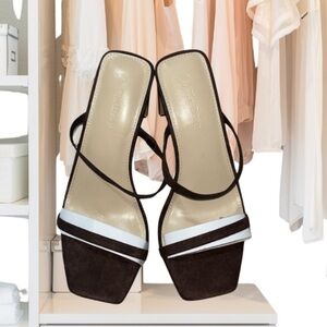 The Drop Avery Coffee Bean Sandal Heels, NWT, Size 8